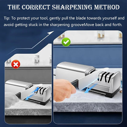 TAIDEA Professional Electric Knife Sharpener - 3-Stage System, Restore and Polish Blades Effortlessly Kitchen Sharpener