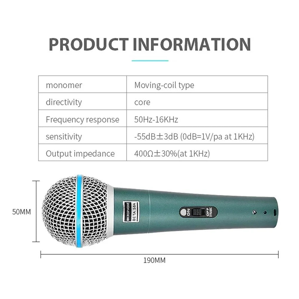 Microphone BETA58 BETA  58 with Transformer Supercardioid Wired Microphone Mic for Karaoke Studio