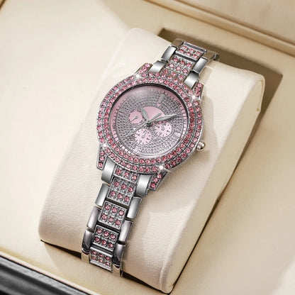2026 2026 Spring Fashion Quartz Watch Accessories Set for Men and Women, Simple and Trendy Double Row Bracelet Cross Set