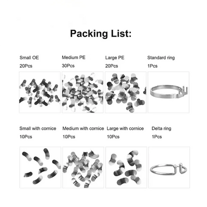 Dental Sectional Contoured Metal Matrices Matrix with Springclip No.1.330 Band Resin Clamping/Seperating Ring Dentist Tools