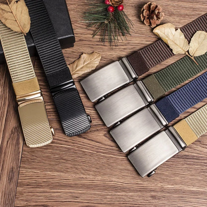 Automatic Buckle Light Comfortable Nylon Military Belt Outdoor Hunting Multifunctional Tactical Canvas Belt High Quality Men Bel
