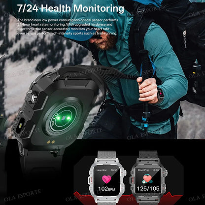 2026 New SmartWatch Men For Women Militray Outdoor GPS Track Sport Watches Heart Rate Sleep Waterproof Smart Watch IOS Android