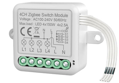 Tuya WiFi Zigbee Smart Switch Module Electrical Switching Breaker 1/2/3/4Gang Lighting Switch Module Mobile APP Control Alexa