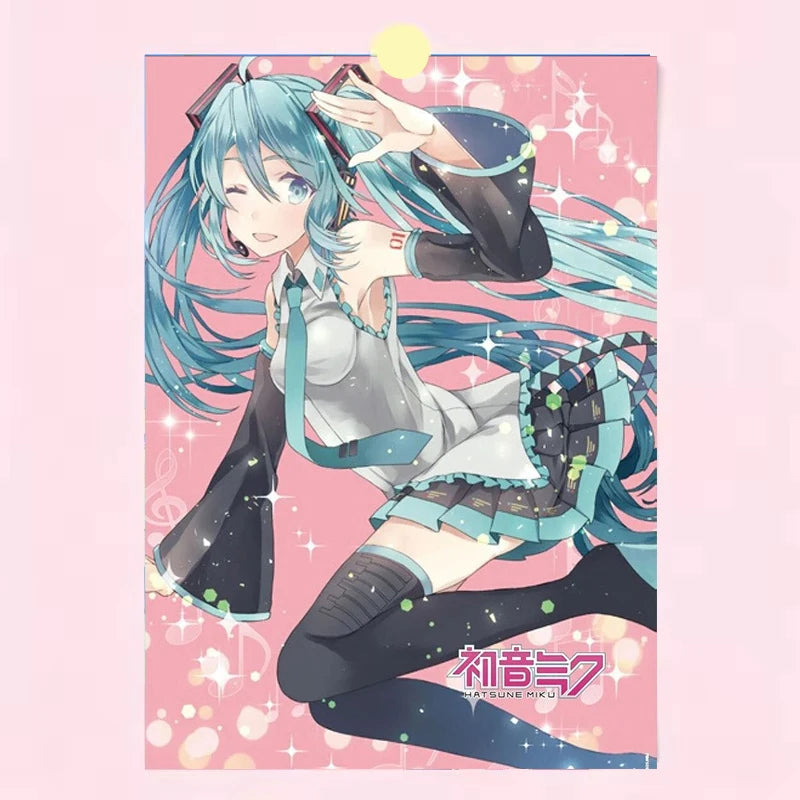24 Styles Hatsune Miku Anime Poster MIKU Magazine Bedroom Dormitory Studio Decorative Painting Photography Wallpaper DIY Gifts