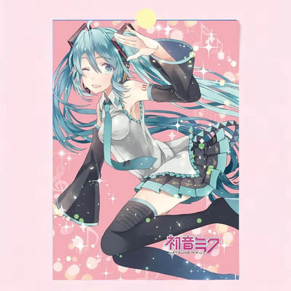 24 Styles Hatsune Miku Anime Poster MIKU Magazine Bedroom Dormitory Studio Decorative Painting Photography Wallpaper DIY Gifts