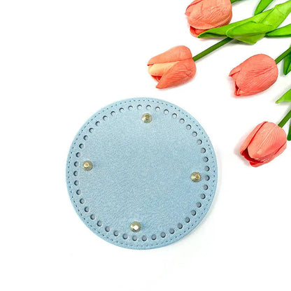 22*10Cm Oval Bottom For Knitted Bag PU Leather Bag Accessories Handmade Bottom DIY Crochet Bag Bottom Solid Color Bag Part NEW