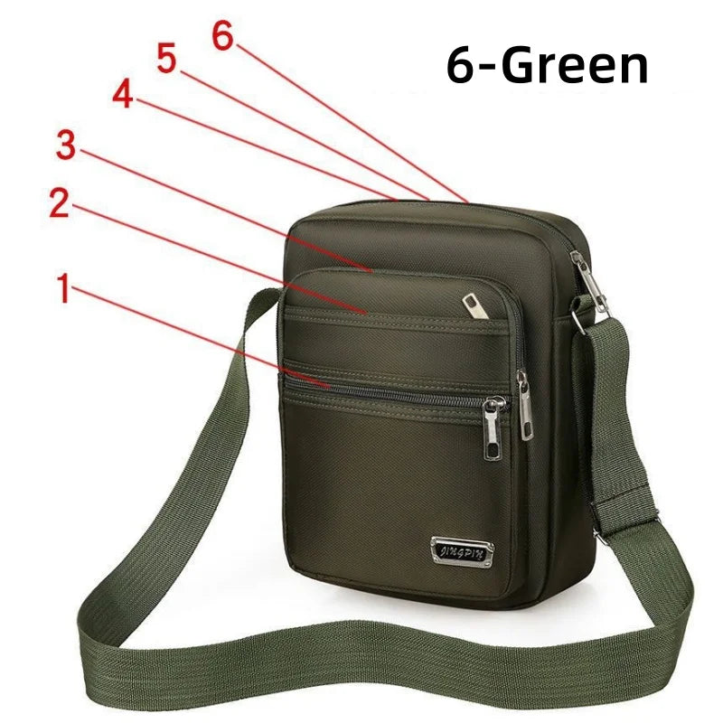 Waterproof Men Crossbody Bags Male Nylon Shoulder Bags Boy Messenger Bag Man Handbags For Travel Casual Large Satchel Grey Bags