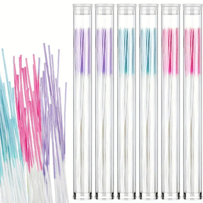 60Pcs Colorful Pierced Ear Cleaning Line Set Paper Floss Herb Solution Ear Hole Cleaning Kit Effective Anti-Blocking