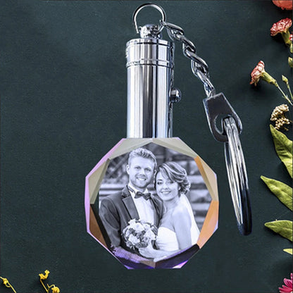 Customized 3D Crystal Photo, Personalized Gift Necklace Heart, Gift for Wife,Women, Men, Great Custom Gifts With Your Own Photo