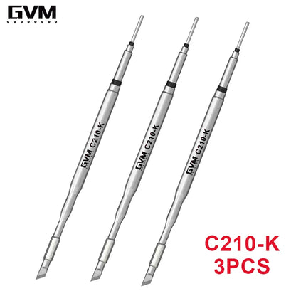 GVM C210 Series Integrated Soldering Iron Tips and Heating Core Efficient Heat Conduction Temperature Recovery for GVM T210