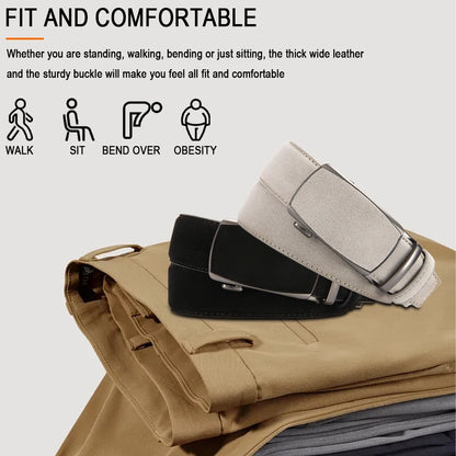 Men Leather Belt Automatic Buckle High Quality Male Leather Strap Luxury Jeans for Men Men Accessori