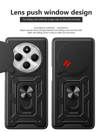 Shockproof Armor Magnetic Holder Ring Case For Redmi 14C 14 C Redmi14C 4G Lens Protect Cover For Xiaomi Poco C75 C 75 PocoC75