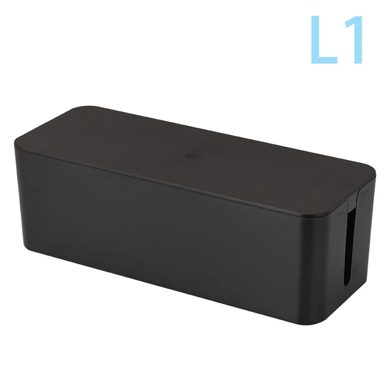 Cable Storage Box Power Board Wire Management Socket Strip Wire Case Dust Charger Socket Organizer Network Bin Charger