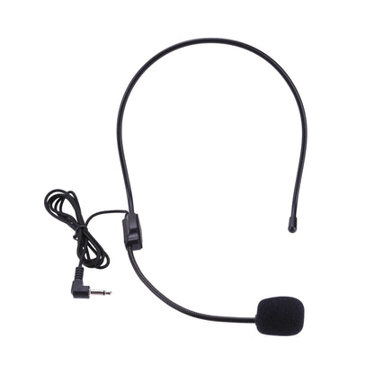 3.5mm Plug Headset Mic Head-mounted Portable Wired Headset Microphone Voice Amplifier Lightweight Over Head for Teaching Meeting