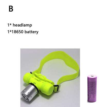 3800 Lumen Underwater Diving Headlight T6 Headlamp LED Waterproof Swimming Dive Head Light Torch Lamp Lighting Tactical Flash