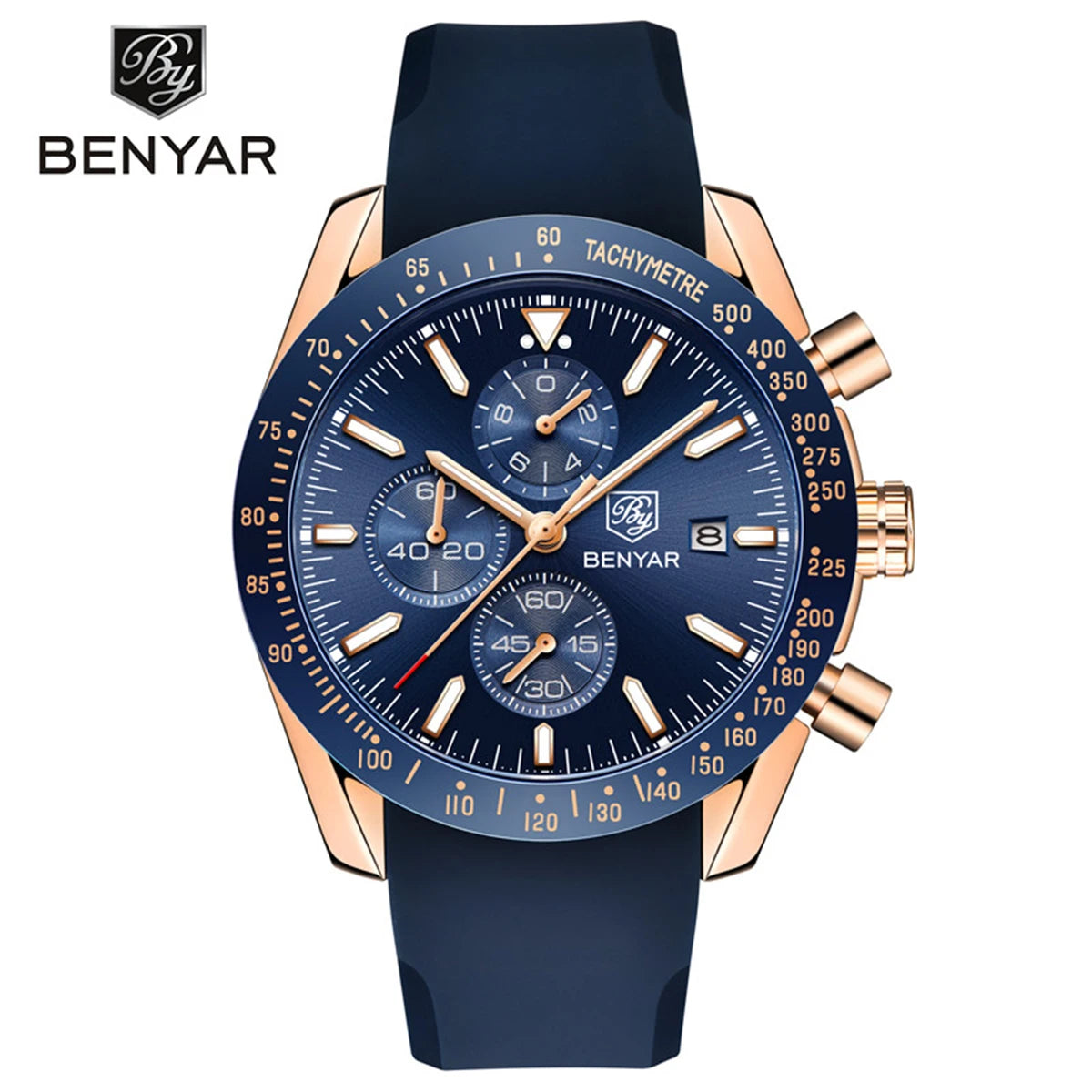 Men Watch BENYAR Top Brand Luxury Full Steel Business Quartz Watch Men Casual Waterproof Sports Watches Clock Relogio Masculino