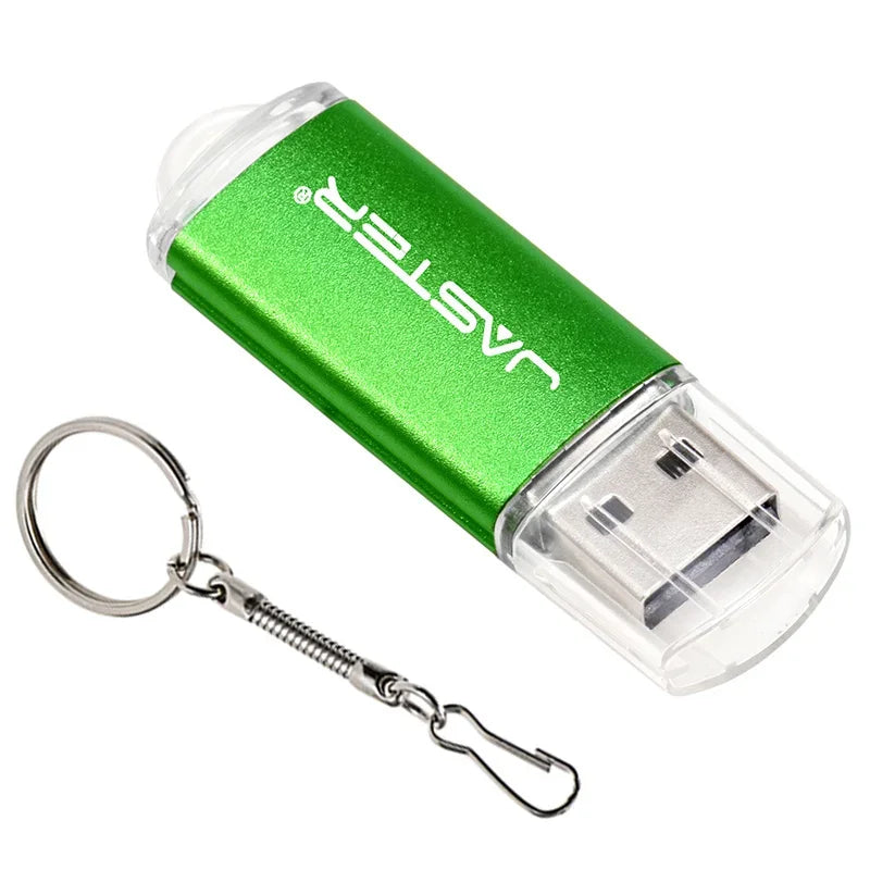 JASTER Free Key Chain USB Flash Drive 128GB Black Pen Drive 64GB Blue Memory Stick 32GB Creative Gift Pendrive 16GB Red U Disk