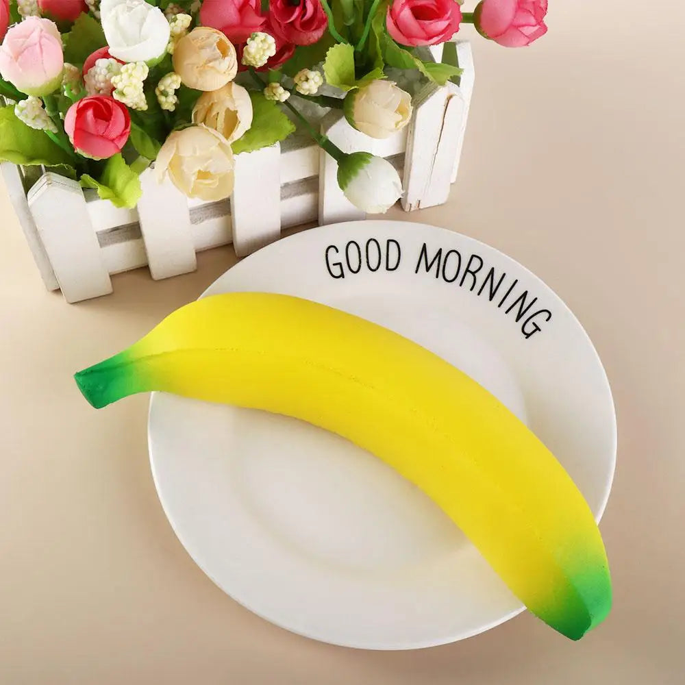 Banana Reducer Slow Rising Banana Squeeze Simulation Banana Yellow Green Squeeze Pinch Pu Fruit Squeeze Birthday Gift