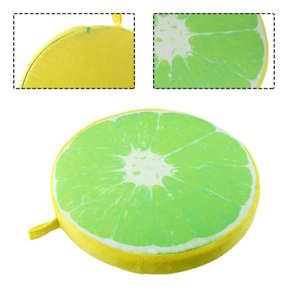 Cartoon Fruits Print Round Bar Chair Cushion Cover Anti-Slip Seat Cushion Slipcover Soft Stool Cushion Covers For Living Dining