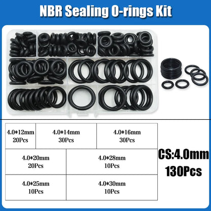 O Ring NBR Seal Washer Plumbing Gasket Thickness 1/1.5/2.0/2.4/3.1/4.0 Nitrile Butadiene Rubber Spacer Oil Resistance Oring Kit