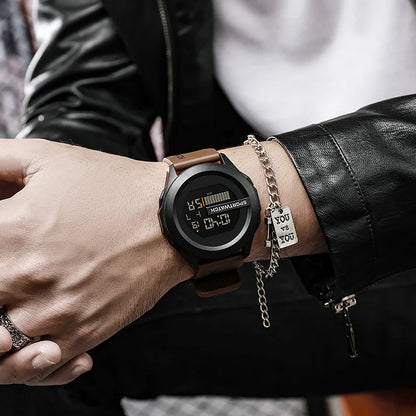 YIKAZE Men Sport LED Watches Top Brand Men Digital Clock Multi-Functional Rubber Man Fitnes Athlete Timekeeping Electronic Watch