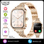 LIGE Fashion Design Women Smart Watch 1.75" Curved Screen Smartwatch Bluetooth Call Clock IP68 Waterproof Diamond Case Bracelet