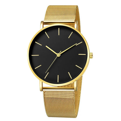 Ultra-thin Fashion Watch Women Luxury Metal Mesh Belt Ladies Quartz Wristwatches Minimalist Elegant Woman Watches reloj mujer