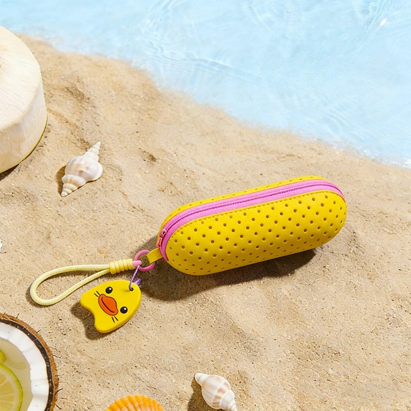 Perforated EVA Breathable Swim Goggle Storage Case with Handle Portable Glasses Sunglasses Case Swimming Gear Accessories
