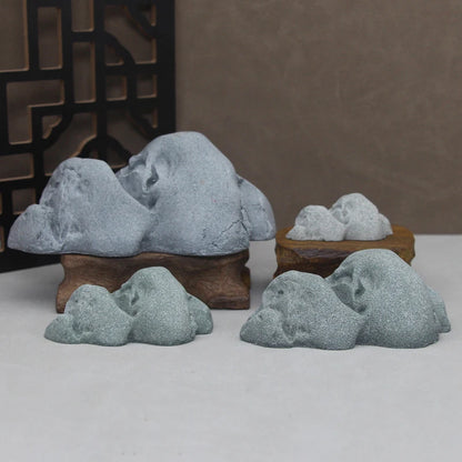 Sandstone Stone Miniature Mountain Fairy Garden Bonsai Rockery Lanscaping Ornaments Aquarium Decoration Accessories Home Decor
