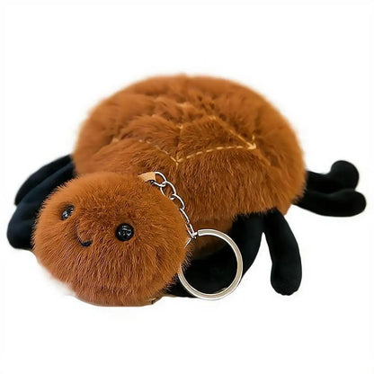 Small Insect Plush Pendant Keychain Animal Plush Toy Doll Keychain Creative Stuffed Doll Bag Pendant Cute Snail Bee Keyring