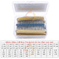 1/8W 1/4W 1/2W 1W 2W 3W 0Ω~10MΩ 1% Metal Film Resistor Resistance Assortment Kit With box