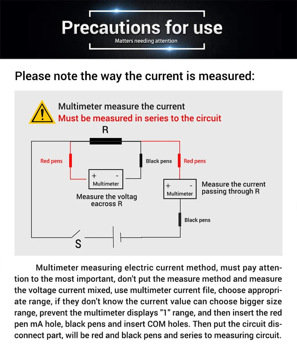 Digital Multimeter Professional ANENG AN8205C AC/DC Voltage Meter DC Current Resistance Diode -40℃~1000℃ LCD Backlight Tester