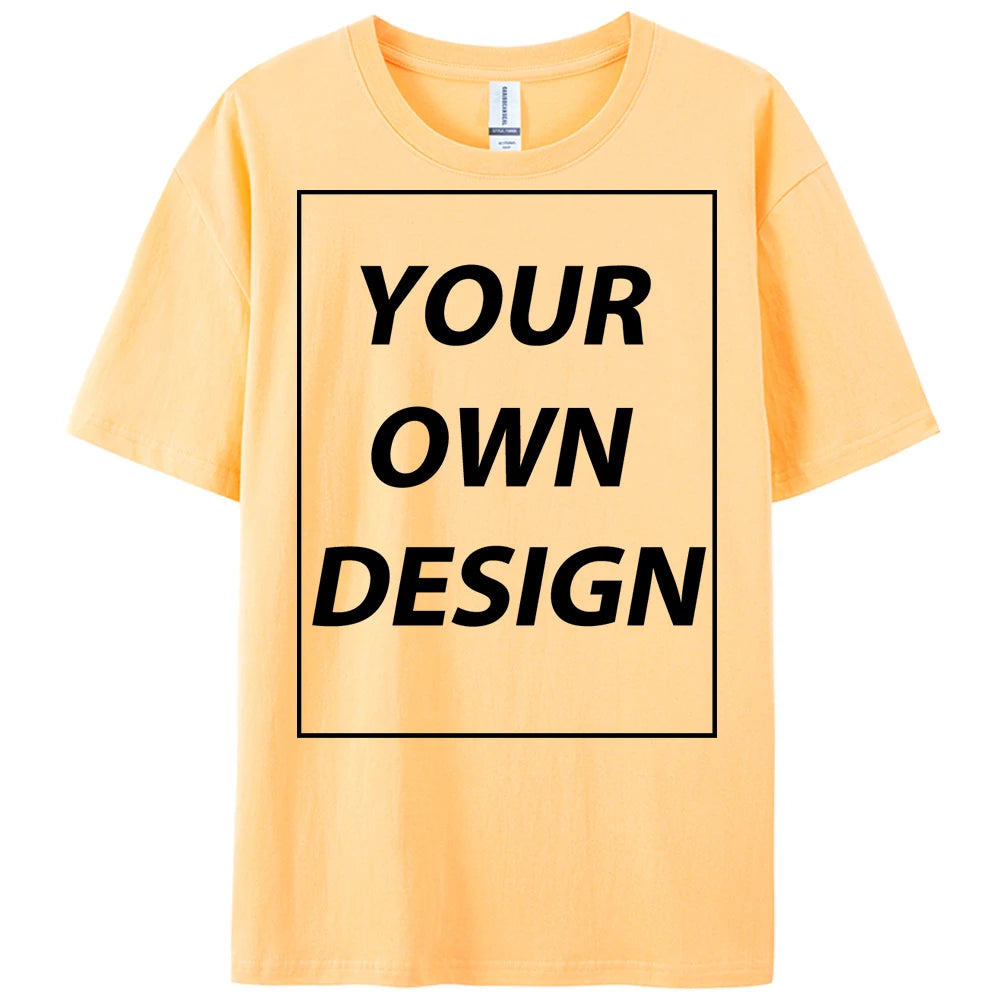 Personalized Custom Print Summer Y2K Team T-Shirt Cotton Casual Loose Short Sleeve Basics Fashion Tee Work Breathable Streetwear