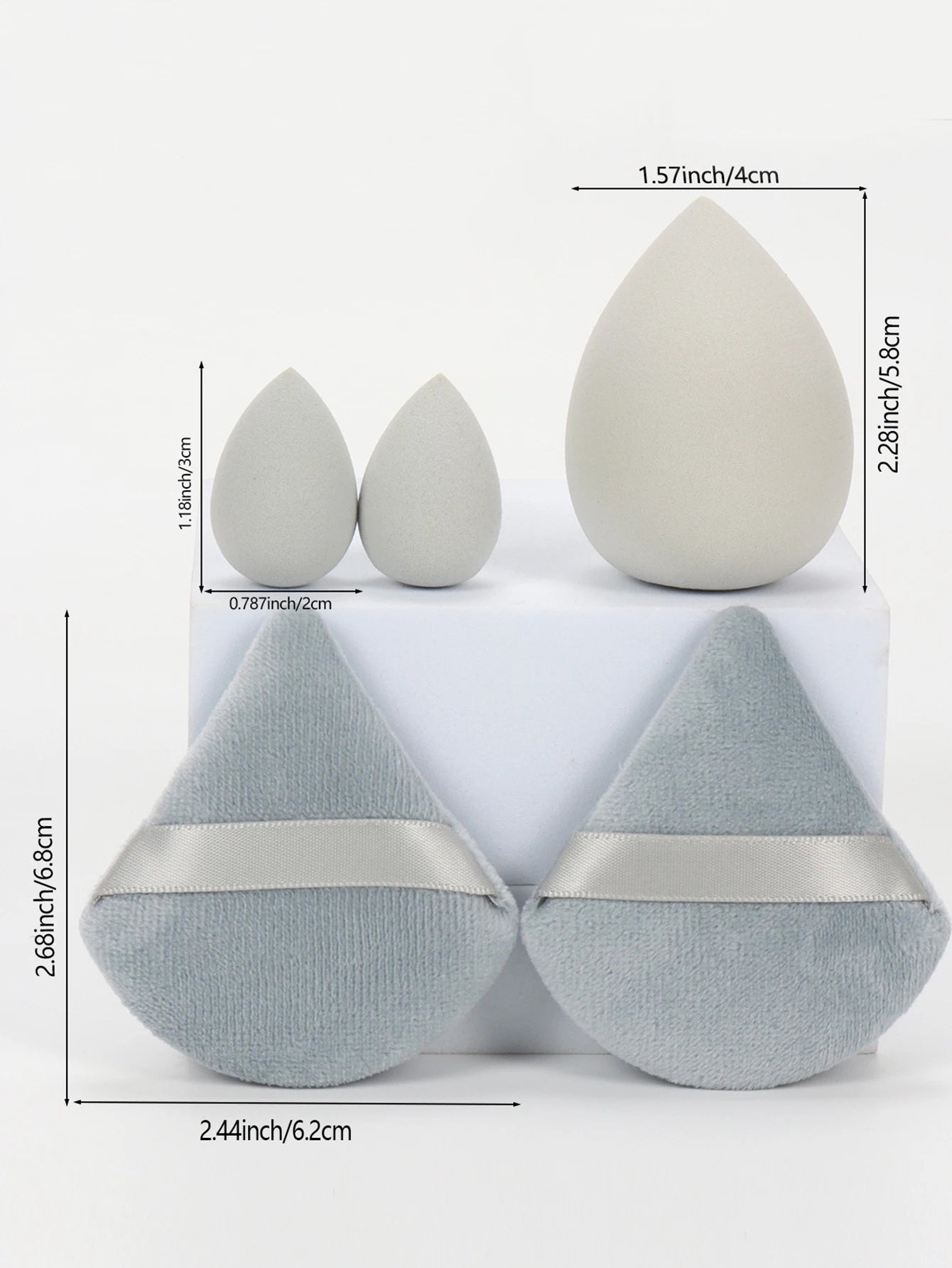5Pcs Professional Makeup Sponge Set - Soft, Gentle, Multi-Purpose Tools for Perfect Foundation, Powder, and Blush Application