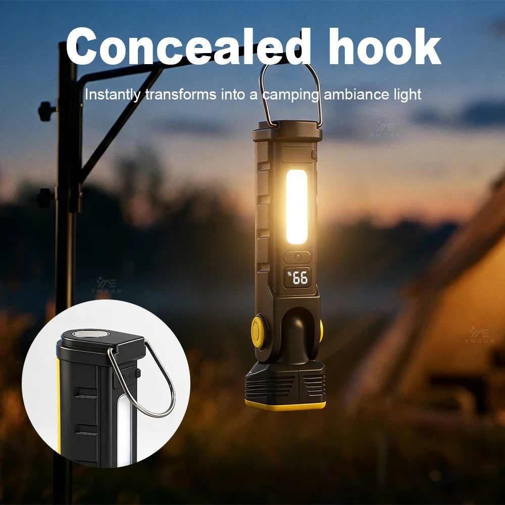 Led Work Light Rechargeable Waterproof Flashlights Portable HeadLight Magnetic Light Hook Clip Head Flashlight Outdoor Head Lamp