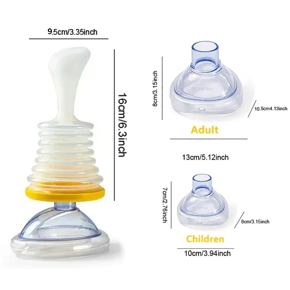 First Aid Kit Choking Device Adults & Children Home Asphyxia Rescue Device Anti Suffocaation  2 Size Choking Rescue Kit 4PCS/Set