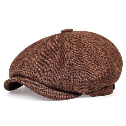 Nowa męska kaszkietówka na wiosnę lato, cienki, retro beret, dziki codzienny kapelusz, unisex ośmiokątna czapka, modne czapki hiphopowe, gorras