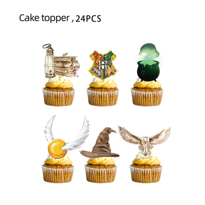 Harry Potter Theme Party Favors Gifts Bag Slap Bracelets 50pcs Stickers Keychains Birthday Souvenir Supplies Classroom Rewards