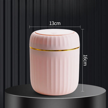 Mini Desktop Trash Can with Lid Garbage Waste Bin Organizer Bedroom Office Desk Storage Box Made Durable Plastic Home Supplies