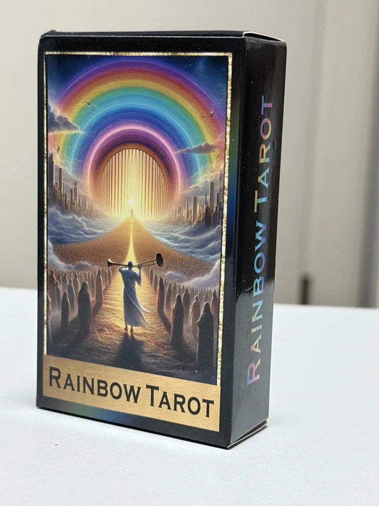 The Rainbow Tarot Cards A 78 Colorful Oracle Deck English Visions Divination Edition Borad Playing Games