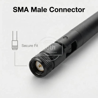 Eoth 5pcs 2.4GHZ rubber antenne Gain 5dbi SMA male px4 to SMA female extension cable for zigbee router meshtastic network largo