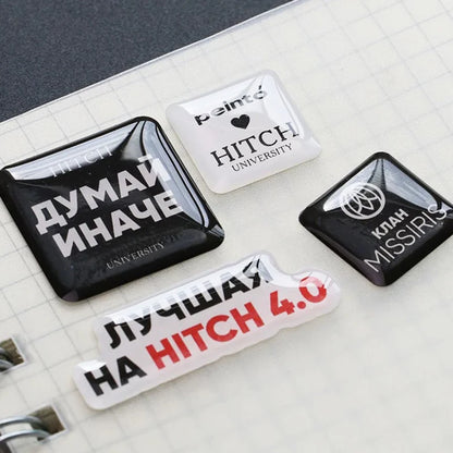 50pcs Customized 3D Epoxy Dome Bubble Stickers Transparent Crystal Label Personalized Logo Shape Waterproof