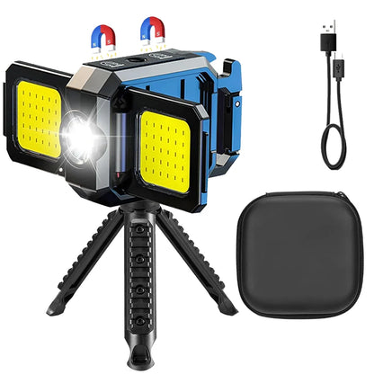 Super Bright Keychain Flashlight Mini COB Portable Work Light USB Rechargeable Outdoor Camping Fishing Pocket Lamps With Magnet