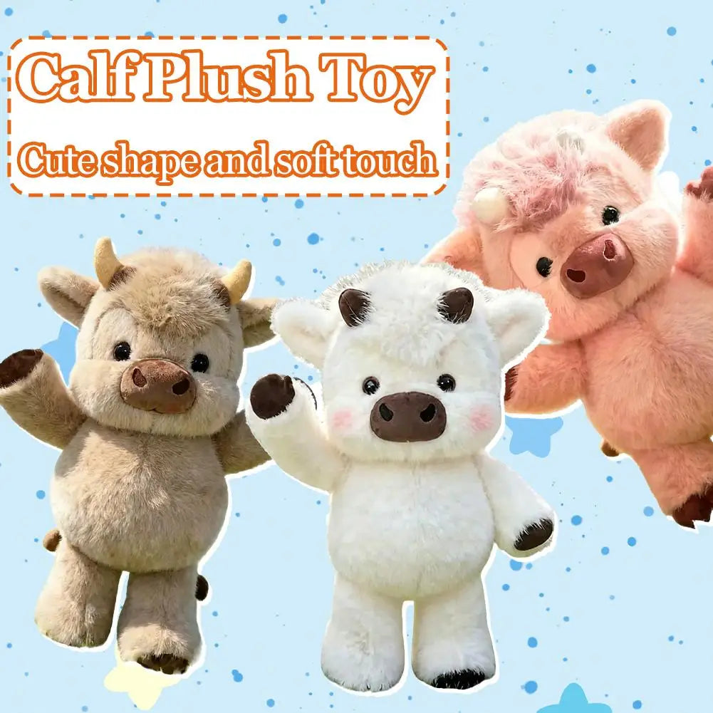 Soft Calf Pig Stuffed Animal Plush Toy Cute Animated Stuffed Animal Pillow Creative Running Pig Plush Toy Gift 17.7inch