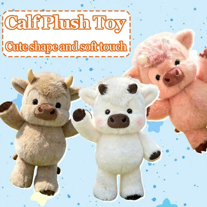 Soft Calf Pig Stuffed Animal Plush Toy Cute Animated Stuffed Animal Pillow Creative Running Pig Plush Toy Gift 17.7inch