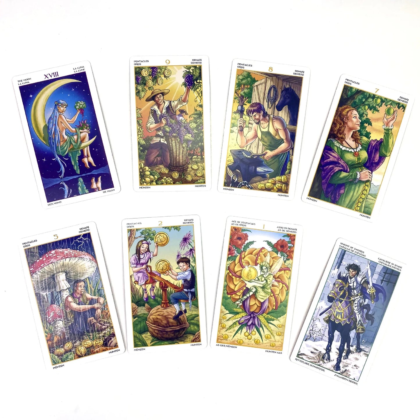 12*7cm Wheel Of Year Tarot Cards with paper manual board games tarot deck 78 cards