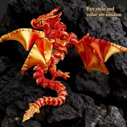 2026 New Hot Sale 3D Printed Big Horn Dragon Model Toy Articulated Joints Action Figure Party Decoration Craft Gift Wholesale