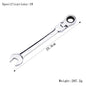 Ratchet Wrench of Keys Spanner Set Hand Tool 72-Tooth Ratcheting Flexible Head Mirror Finish 6mm-27mm Auto and Home Repair 1 pcs