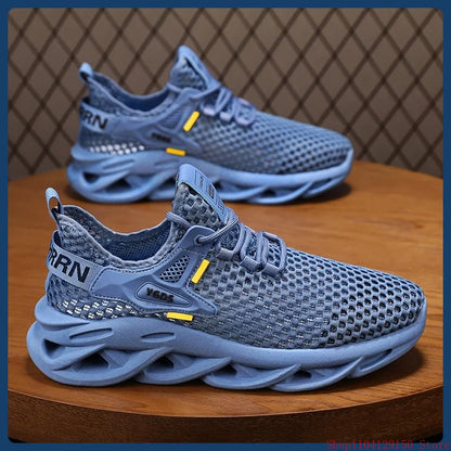Breathable Mesh Summer Men Platform Sneakers Lightweight Casual Loafers Shoes for Running Tennis Hiking Outdoor Daily Wear