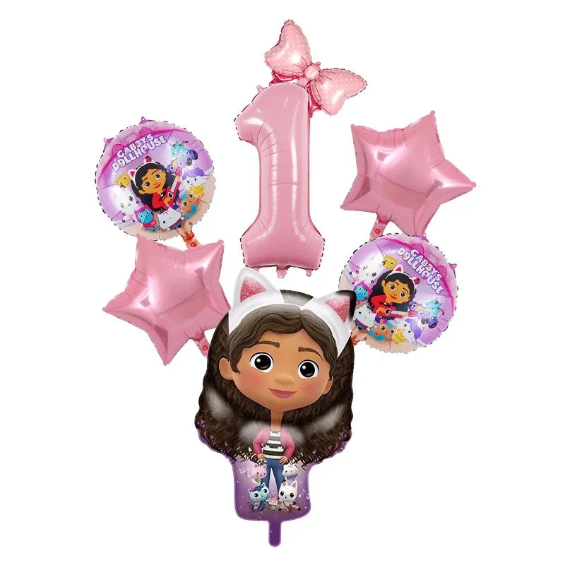 Gabby Dollhouse Birthday Party Supplies Plates Cups Tablecloth Napkins Gabby Cat Birthday Decoration Supply Kit Kids Party Favor